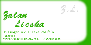 zalan licska business card